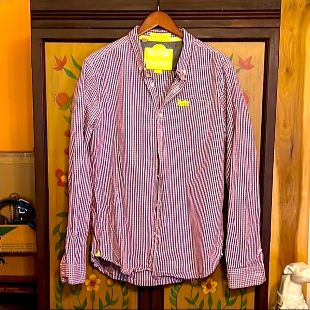 SuperDry long sleeve shirt. Maroon XL
